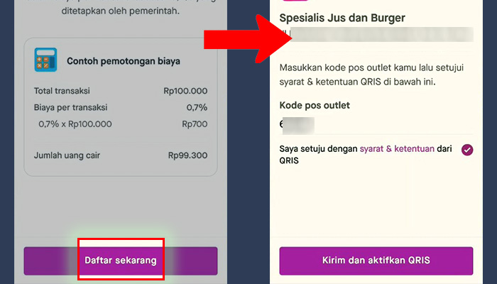 gobiz daftar sekarang - kirim dan aktifkan qris