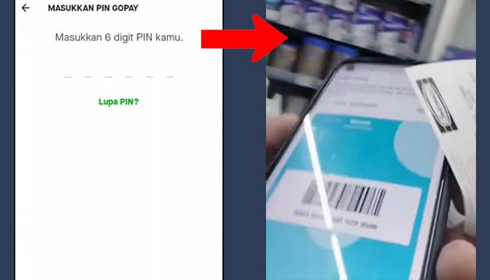 gopay pin - bar code indomaret