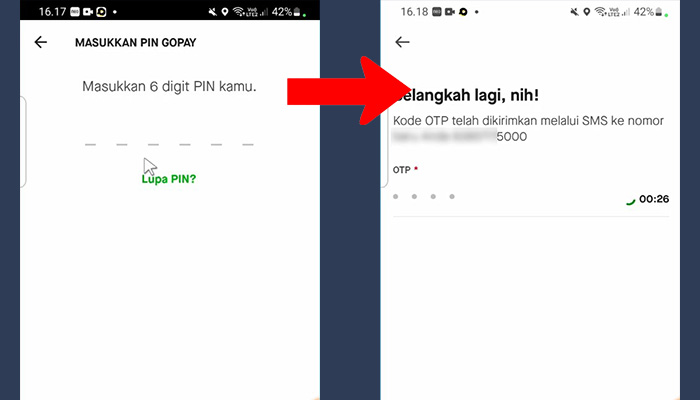 gopay pin - kode otp