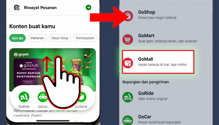 gopay swipe atas - gomall