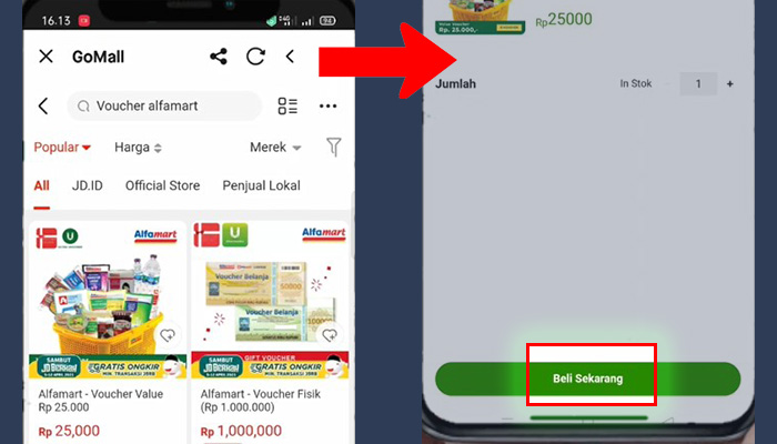 gopay voucher alfamart - beli sekarang