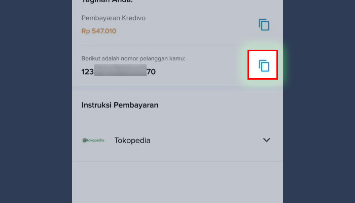 kredivo nomor pelanggan tokopedia