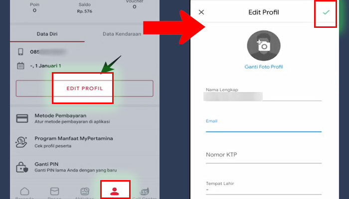 mypertamina akun edit profil
