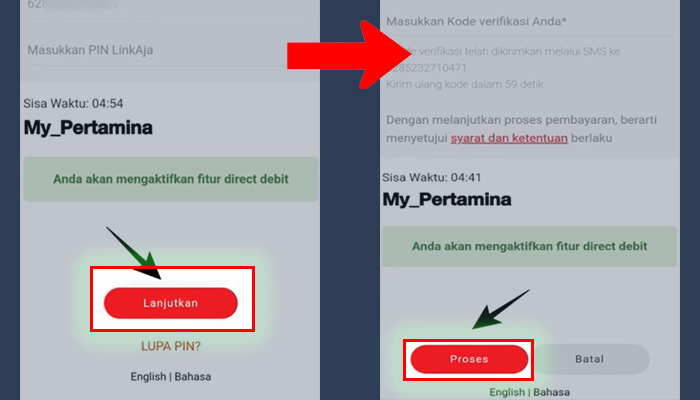mypertamina linkaja lanjutkan - proses