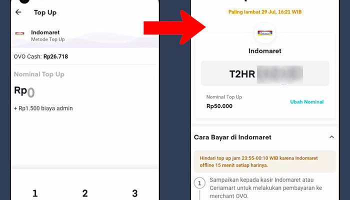 ovo nominal top up - kode bayar