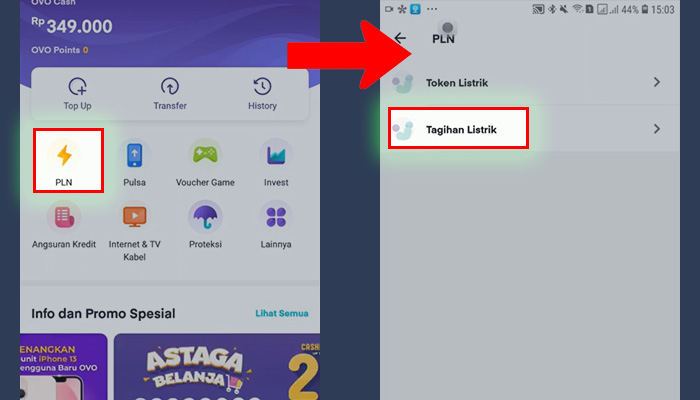 ovo pln - tagihan listrik