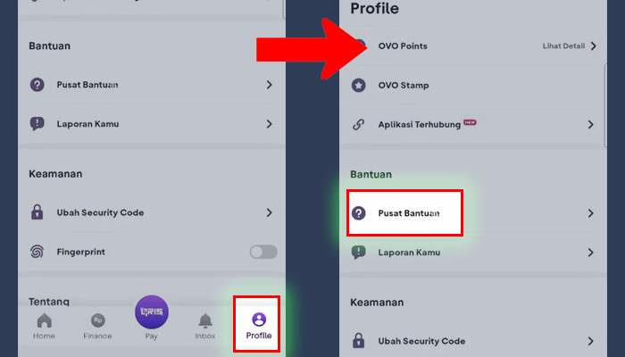 ovo profile - pusat bantuan