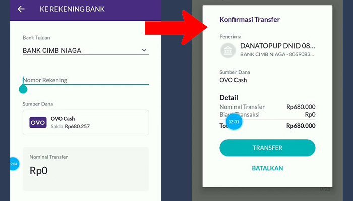 ovo transfer cimb niaga - konfirmasi transfer