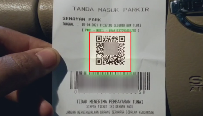 tiket parkir qr code