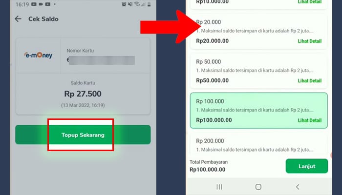 tokopedia flazz bca top up sekarang - saldo