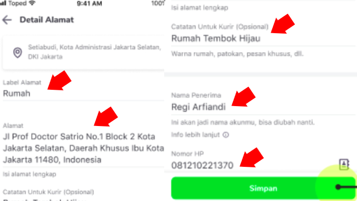 Lengkapi Detail Alamat Pengiriman