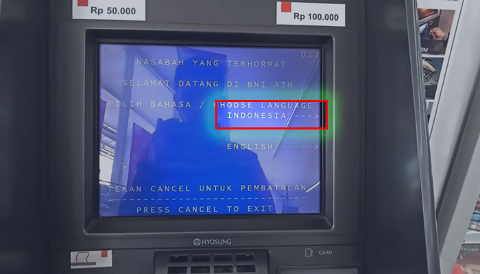 atm bni bahasa indonesia