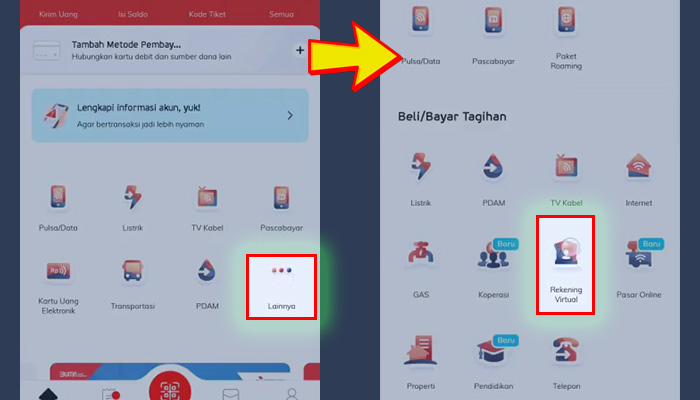 linkaja lainnya - beli bayar tagihan rekening virtual