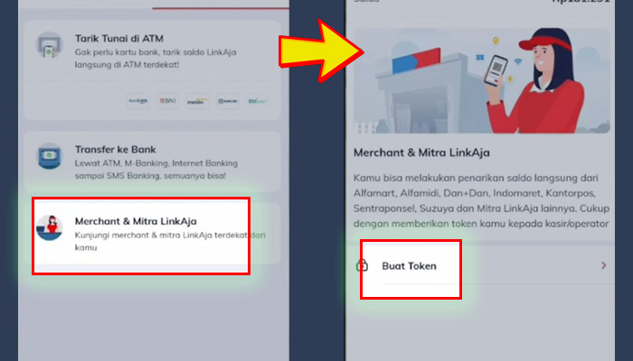 linkaja tarik saldo merchant dan mitra linkaja - buat token