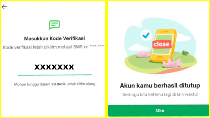 masukan kode verifikasi tokopedia akun tokopedia berhasil ditutup