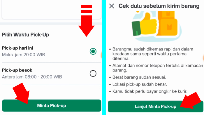 tentukan jadwal pickup layanan gratis topedi lanjut minta pick up