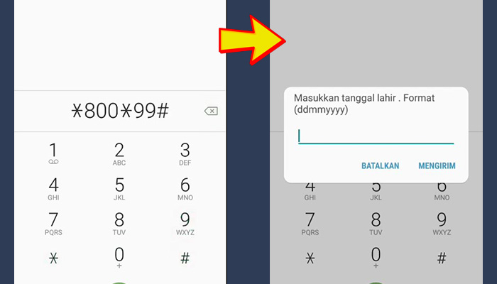 ussd bintang 800 bintang 99 pagar - masukan tanggal lahir