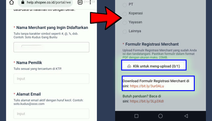 Shopee Partner Nama Merchant - download formulir registrasi merchant
