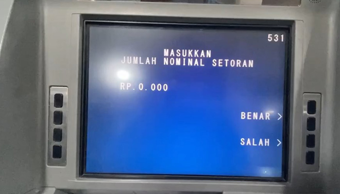 atm bri jumlah nominal setoran