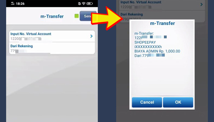bca mobile kode virtual account va shopeepay
