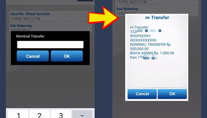 bca mobile nominal transfer shopeepay - konfirmasi transfer