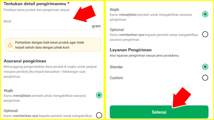 data berat produk asuransi selesai