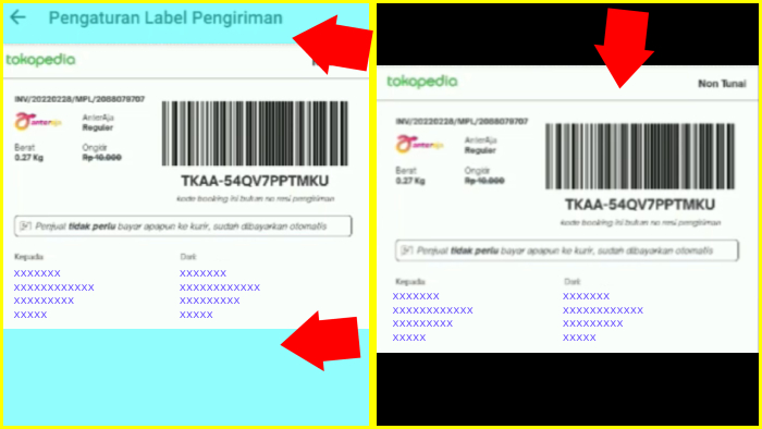 edit screenshot resi tokopedia potong bagian yang tak diperlukan