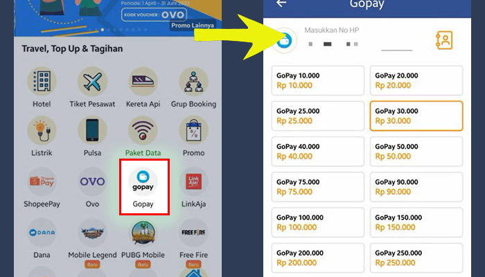 hotelmurah gopay - nomor handphone nominal