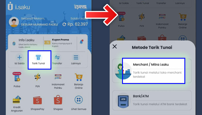 isaku tarik tunai - merchant mitra isaku