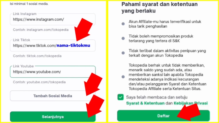 isi media sosial pahami syarat ketentuan affiliate tokopedia