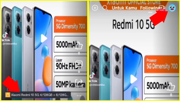 keranjang kuning sudah muncul pada video tokopediamu tap avatar akunmu