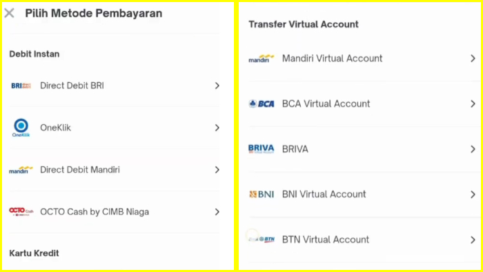 pilih metode pembayaran untuk top up saldo flazz bca