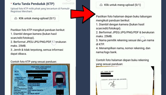 shopee partner upload ektp - upload rekening bank