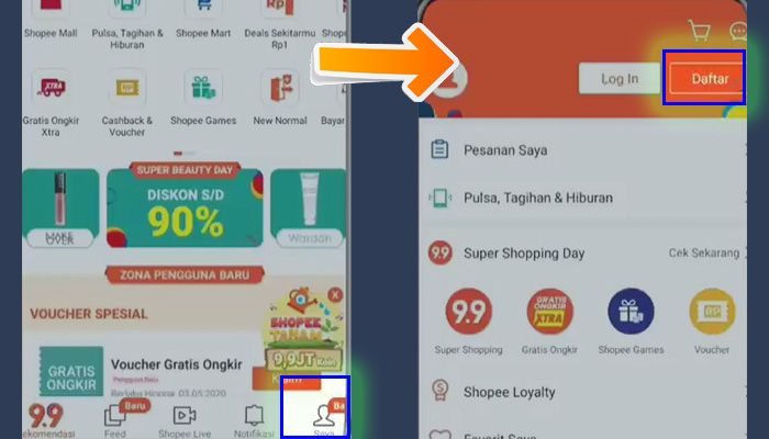 shopee saya - daftar