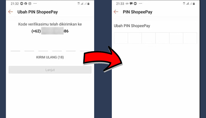 shopeepay kode otp - ganti pin