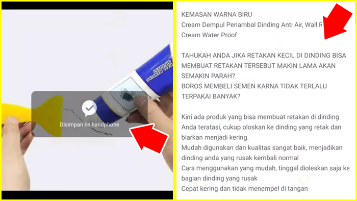 simpan semua foto dan video lalu copy deskripsi punya supplier