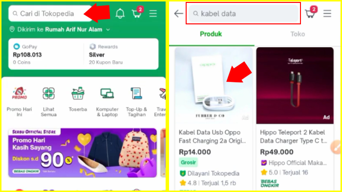 cara bayar tokopedia pakai gopay