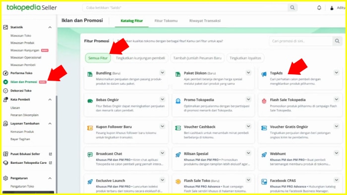 Cara Pasang Iklan Tokopedia Manual