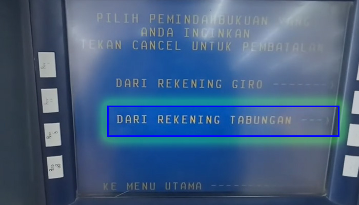 atm bni dari rekening tabungan