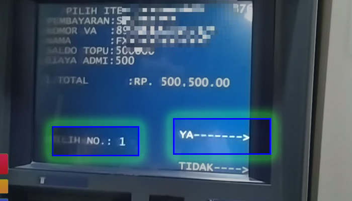 atm mandiri shopeepay pilih no 1 ya