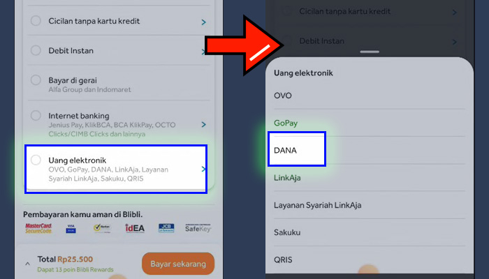 blibli uang elektronik - dana