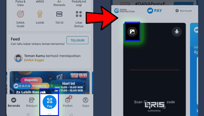 dana pay - screen qr galeri