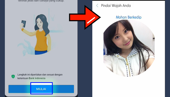 dana premium selfie mulai - pindai wajah anda