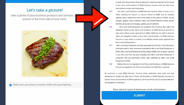 dana register dana bisnis let's take a photo - syarat dan ketentuan