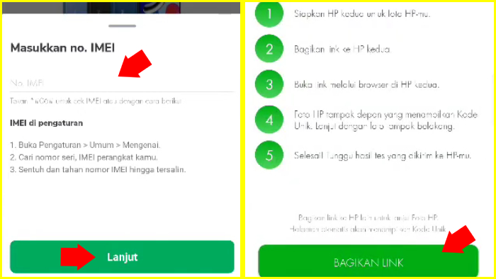 masukan atau cari tahu dulu imei hp dan pemeriksaan hp oleh tokopedia