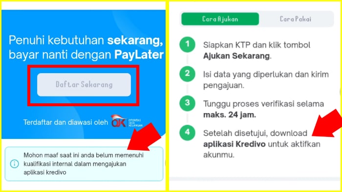 persyaratan daftar dan aplikasi kredivo