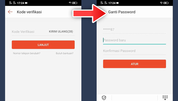 shopee kode otp - ganti password