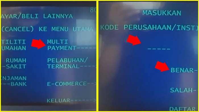 tap menu multipayment lalu masukkkan kode perusahaan spaylater