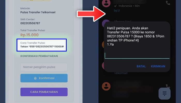 tukar co id cara transfer pulsa - ussd 1 ya