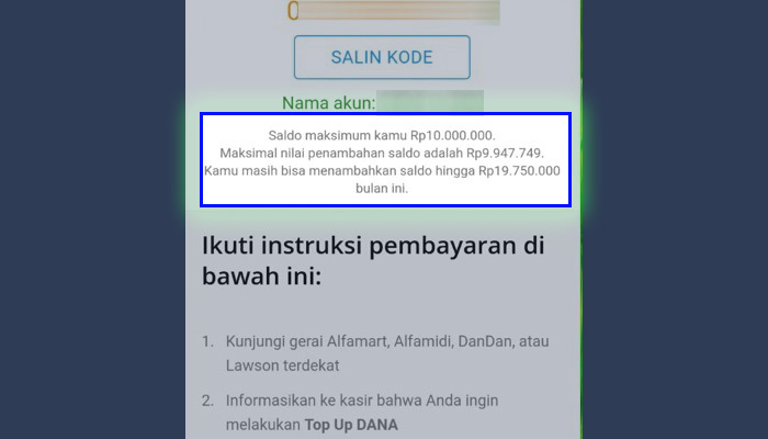 Dana Limit Transaksi